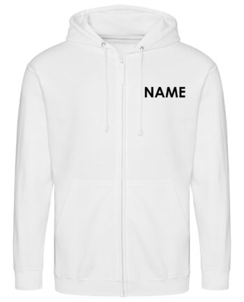 Phoenix Flames Cheerleading White Zipped Hoodie