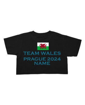 Raie Copp Academy Team Wales Rhinestone Cropped T-Shirt
