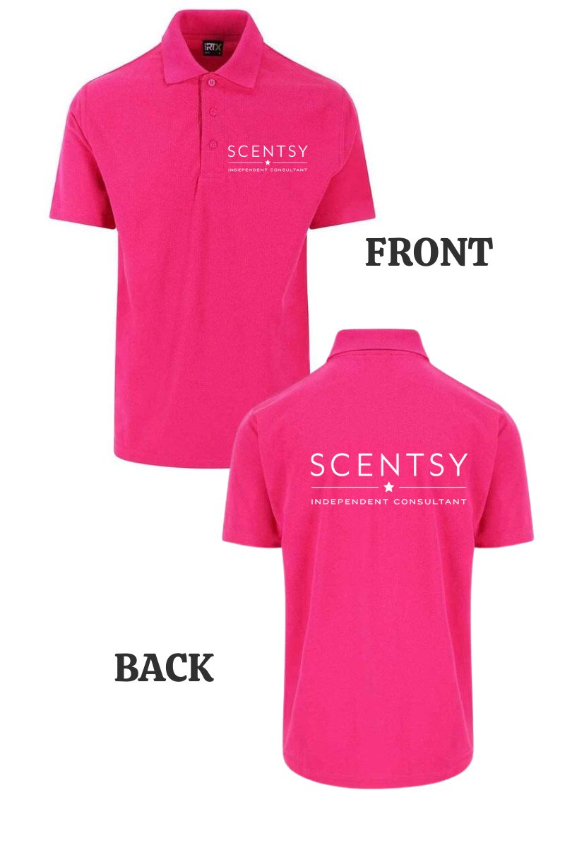 Authorized Scentsy Vendor Fuchsia Pink Polo T-Shirt