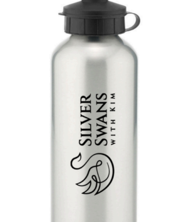 Silver Swan Silver Water Bottle