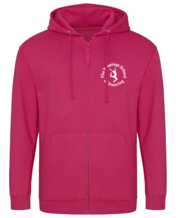 Deeping School of Dancing Hot Pink Zipped Hoodie