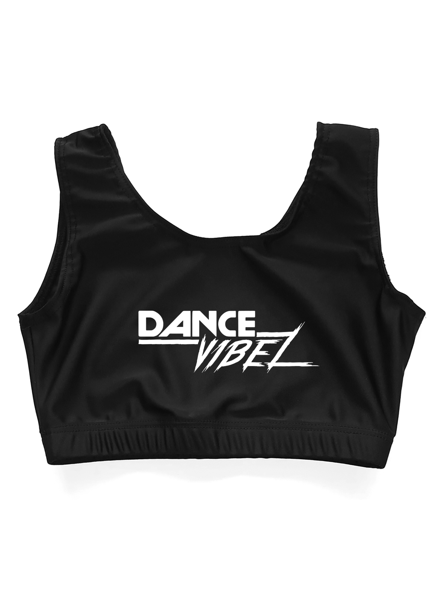 Dance Vibez Printed Lycra Crop Top