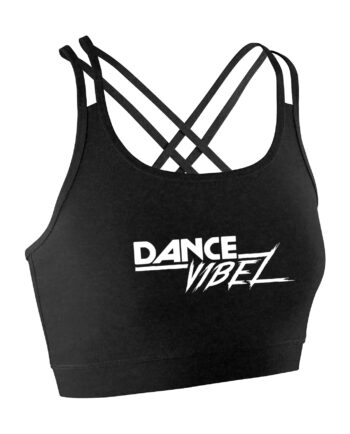 Dance Vibez Printed Strappy Back Lycra Crop Top