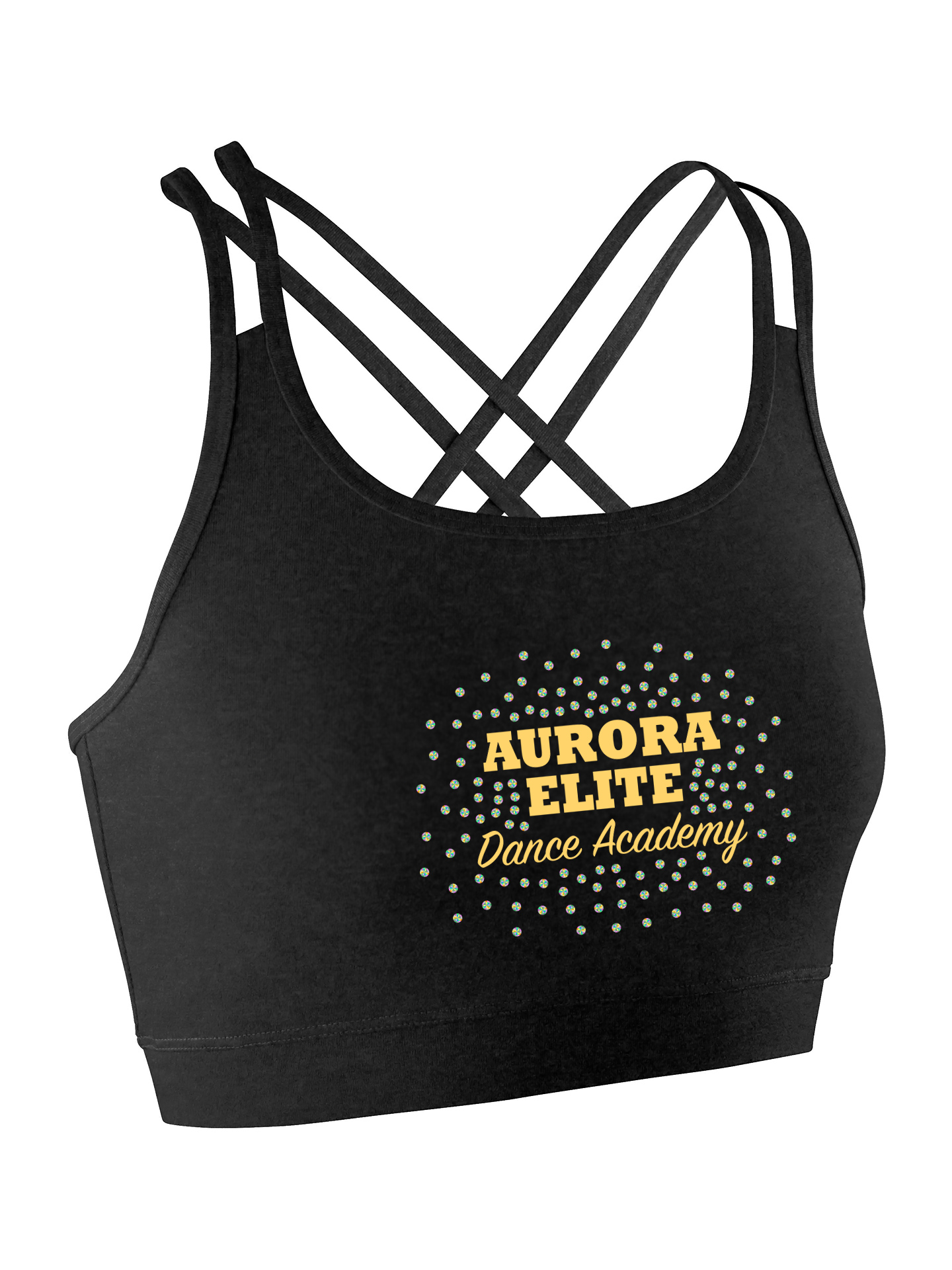 Aurora Elite Dance Academy Strappy Back Lycra Crop Top