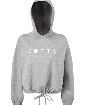 Dotts Fitness Cropped Grey Hoodie