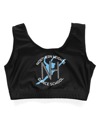 Northern Heights Dance School Rhinestone Lycra Crop Top