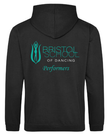 Bristol School Of Dancing Performers Embroidered Zipped Hoodie