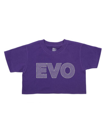 Cheer Evolution EVO Design Purple Crop T-Shirt