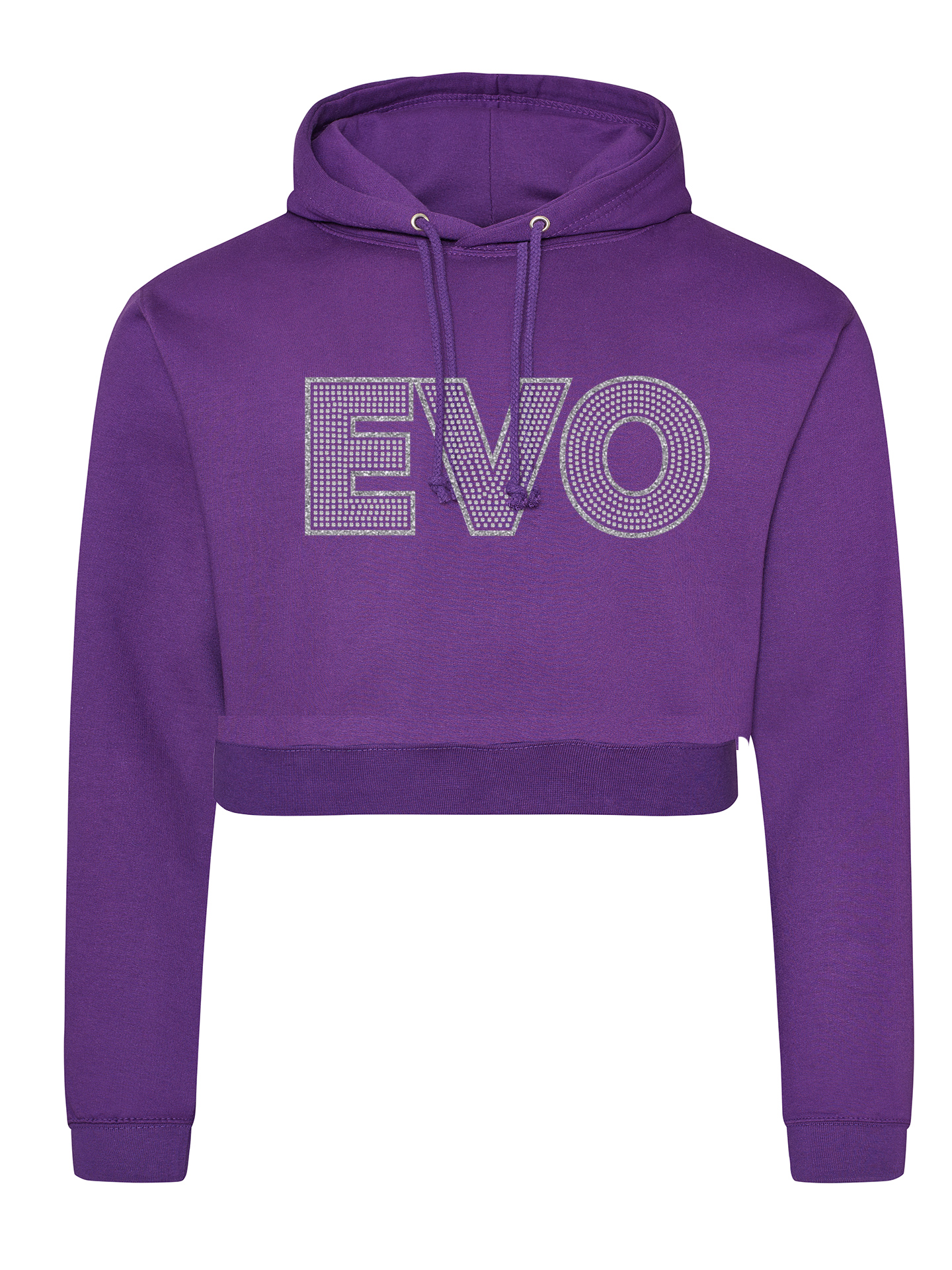 Cheer Evolution EVO Design Purple Cropped Hoodie
