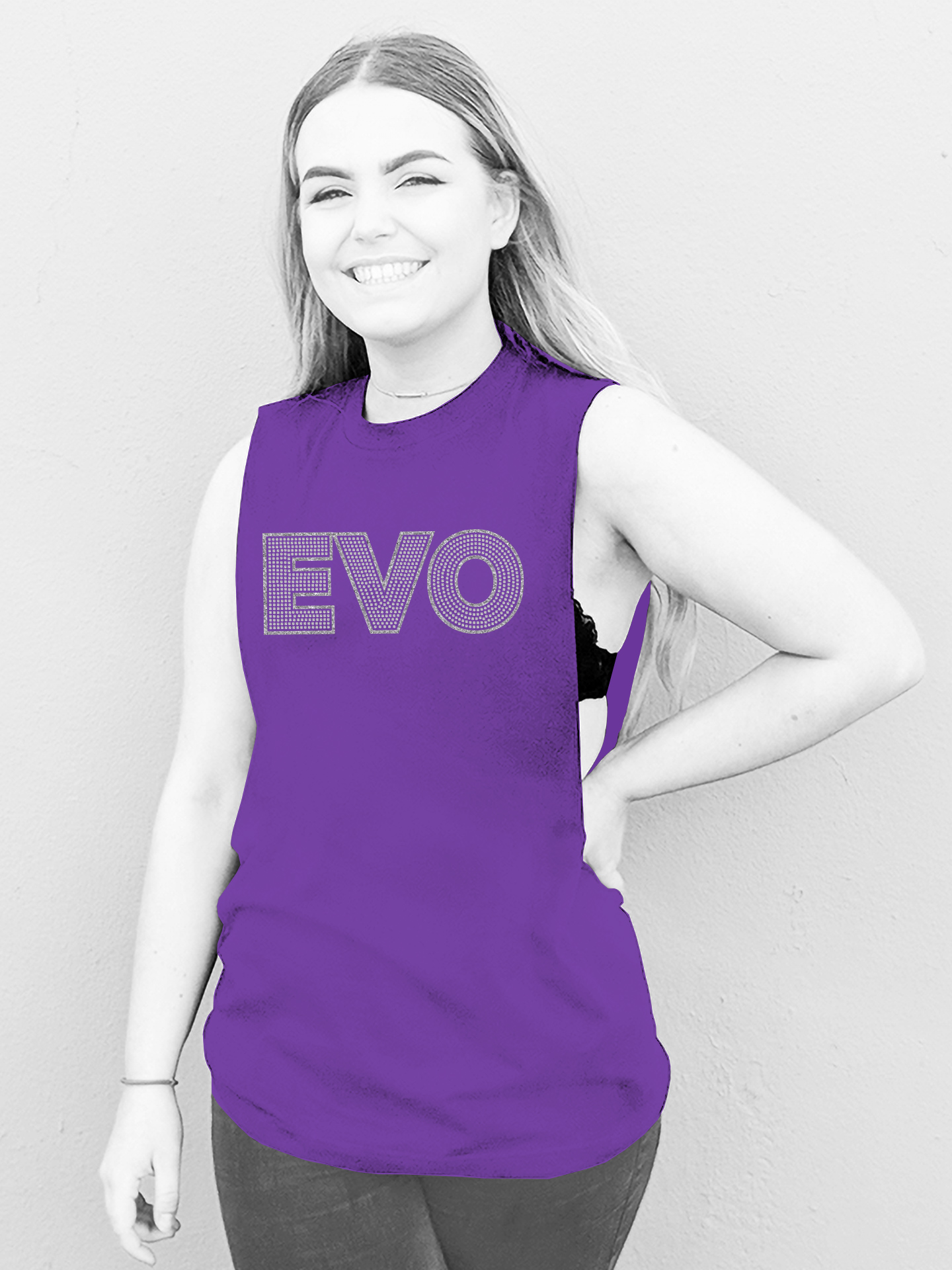 Cheer Evolution EVO Design Purple Open Side Vest