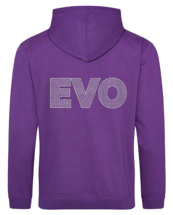 Cheer Evolution EVO Design Purple Zipped Hoodie
