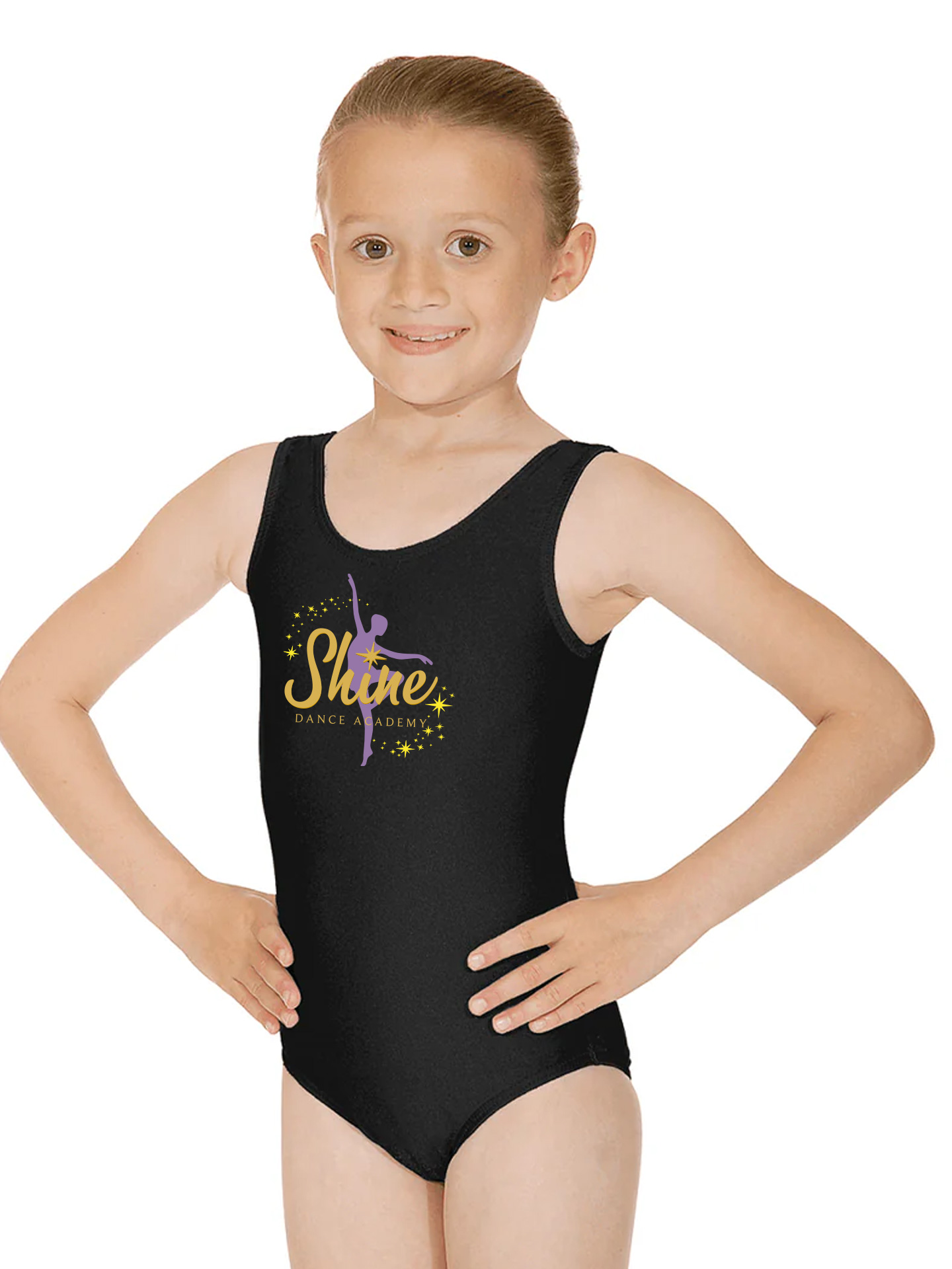 Shine Dance Academy Black Leotard
