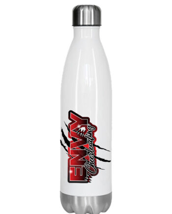 Envy Cheerleading White Stainless Steel Water Bottle