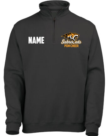 Sabrecats Cheer Print Quarter Zip Sweatshirt