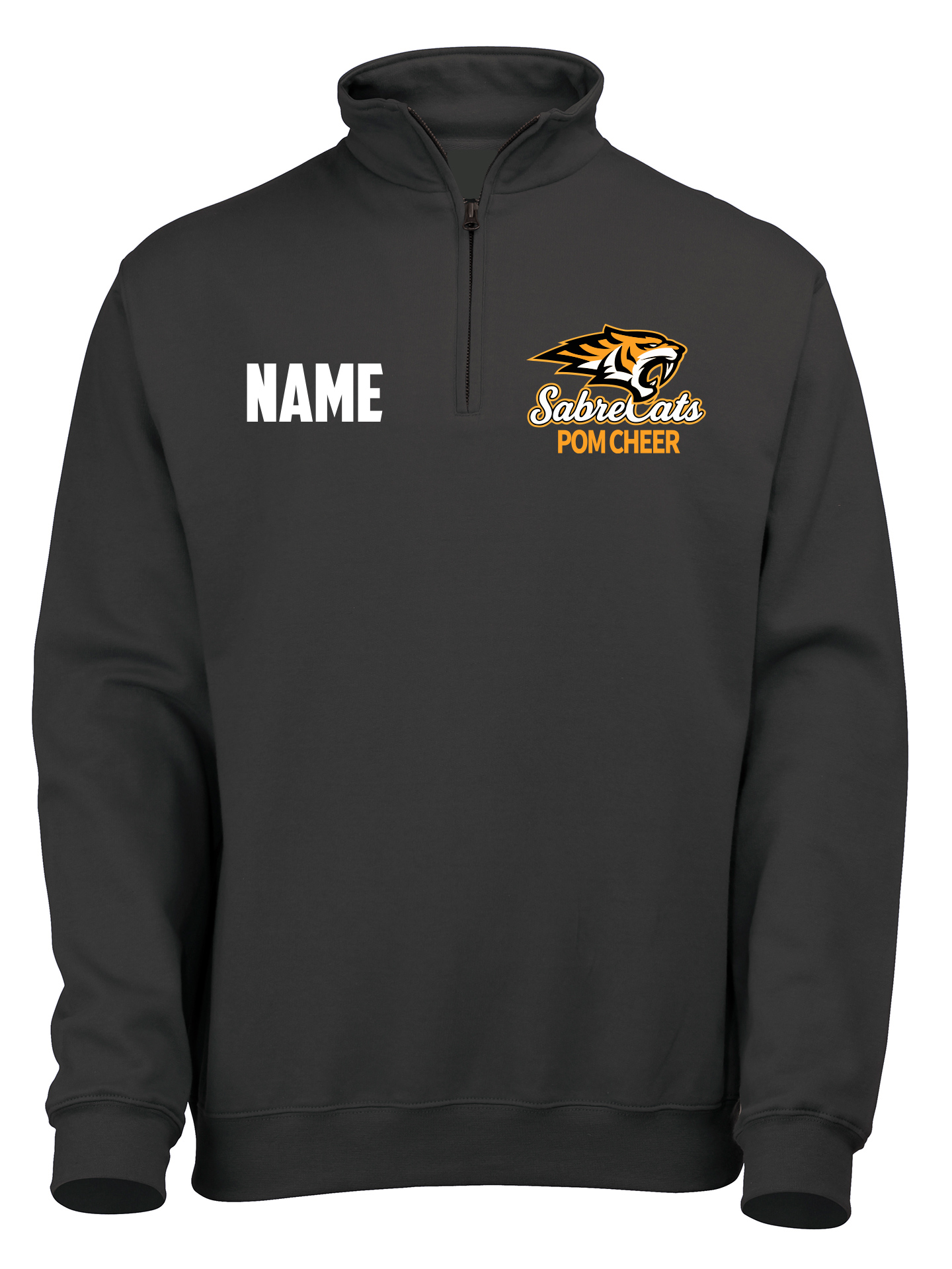 Sabrecats Cheer Print Quarter Zip Sweatshirt