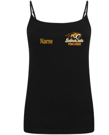 Sabrecats Cheer Glitter Spaghetti Strap Vest