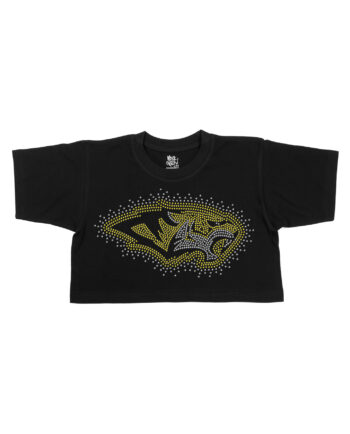 Sabrecats Cheer Rhinestone Cropped T-Shirt