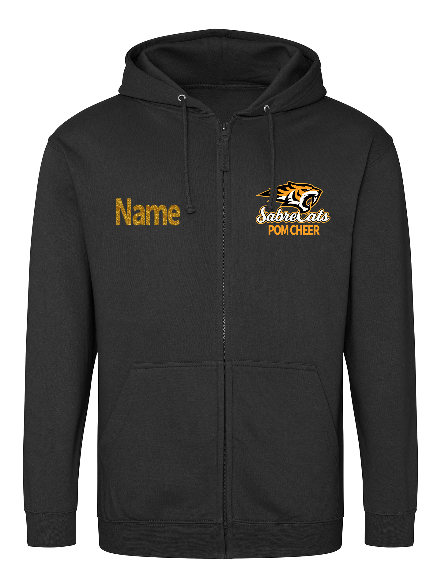 Sabrecats Cheer Rhinestone Zipped Hoodie - Image 2