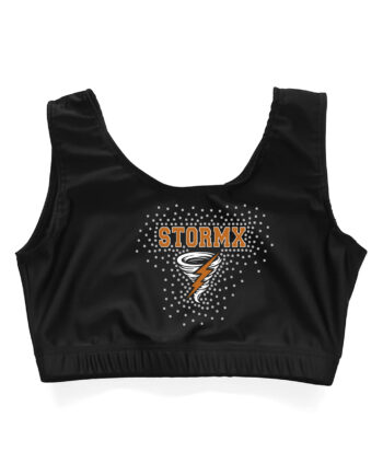 Storm X Rhinestone Lycra Crop Top