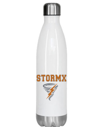 Storm X Rhinestone Tall White Water Bottle