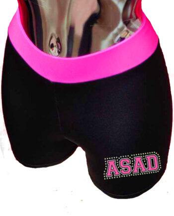 ASAD DRGN Lycra Shorts With Pink Band *4 Week Lead Time*