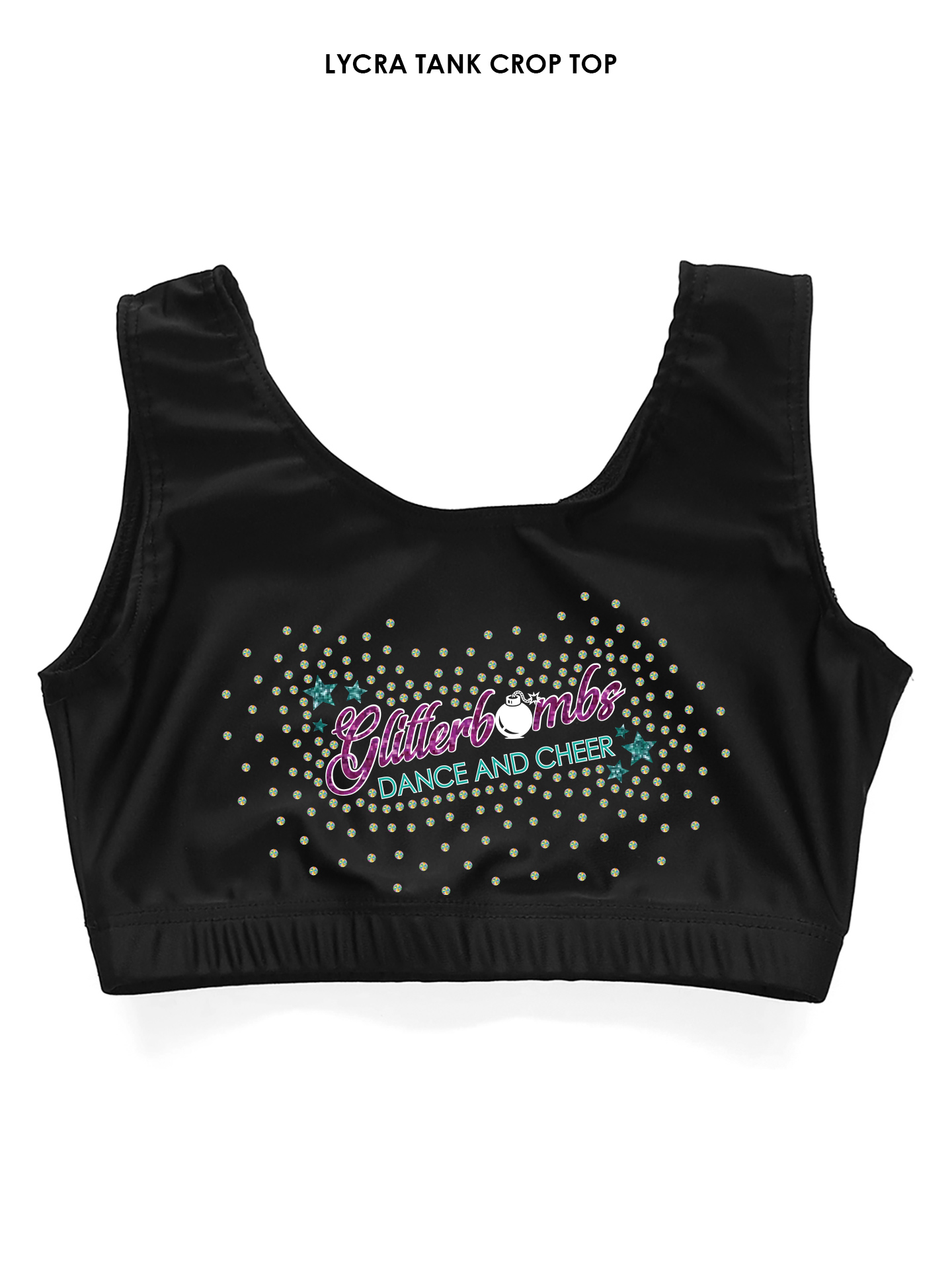 Glitterbombs Cheer and Dance Lycra Crop Top