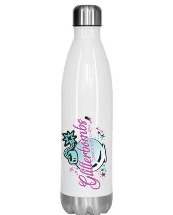 Glitterbombs Cheer and Dance White Water Bottle