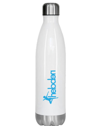 Hebden Rhinestone Tall White Water Bottle