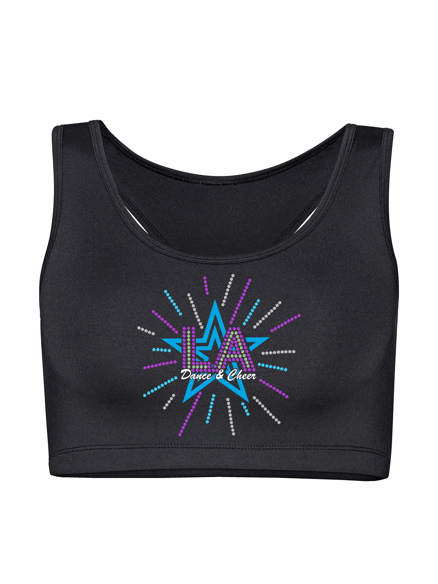 LA Dance & Cheer Rhinestone Sports Bra