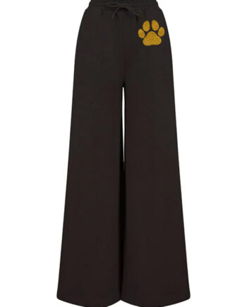 Sabrecats Cheer Gold Glitter Wide Leg Joggers