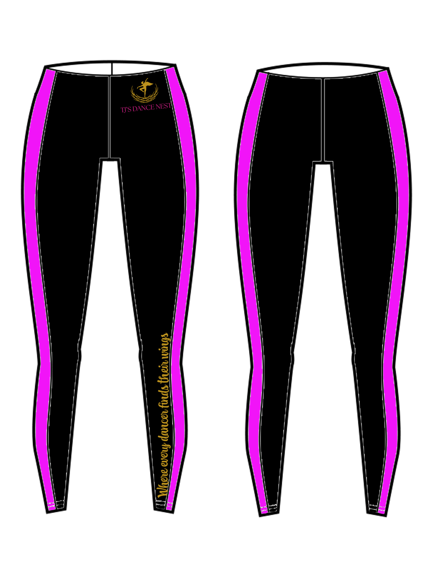 Tj's Dance Nest Lycra Leggings *CUSTOM LYCRA 6-8 WEEK LEAD TIME*