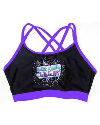 Dance & Cheer-A-Cality Custom Lycra Strappy Back Crop Top *6-8 Week Lead Time*