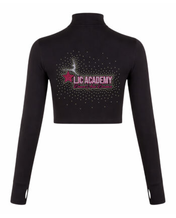 LJC Academy Long Sleeve Zip Crop Top