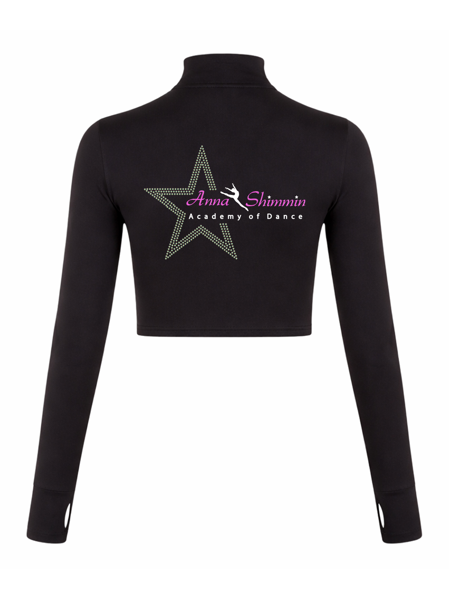 ASAD Long Sleeve Zip Crop Top - Image 2