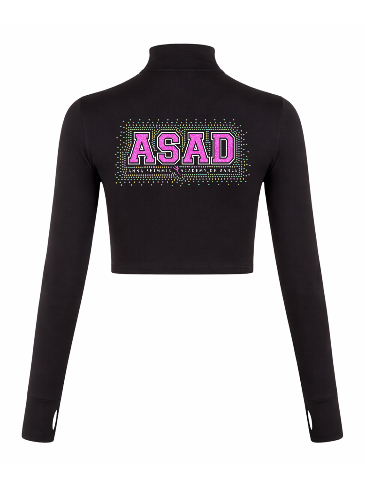 ASAD Long Sleeve Zip Crop Top - Image 3