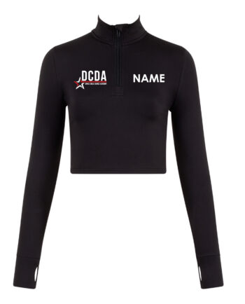 DCDA Long Sleeve Zip Crop Top