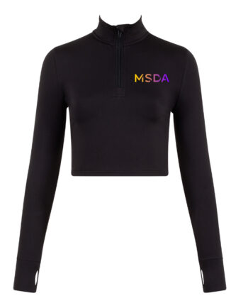 MSDA Long Sleeve Zip Crop Top