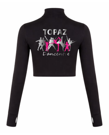 Topaz Dance Centre Dance Long Sleeve Zip Crop Top
