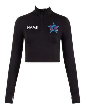 LA Dance and Cheer Long Sleeve Zip Crop Top