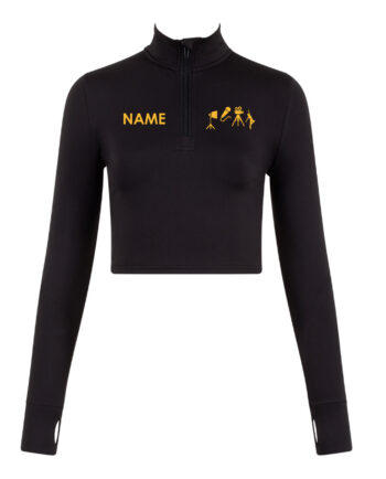The Reach Performers Company Long Sleeve Zip Crop Top
