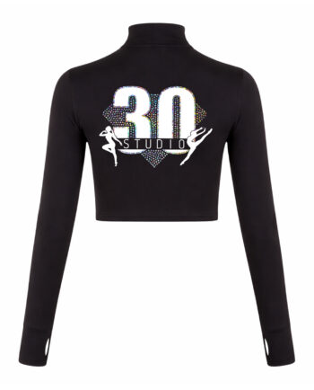 Studio 30 Crop Long Sleeve Zip Crop Top