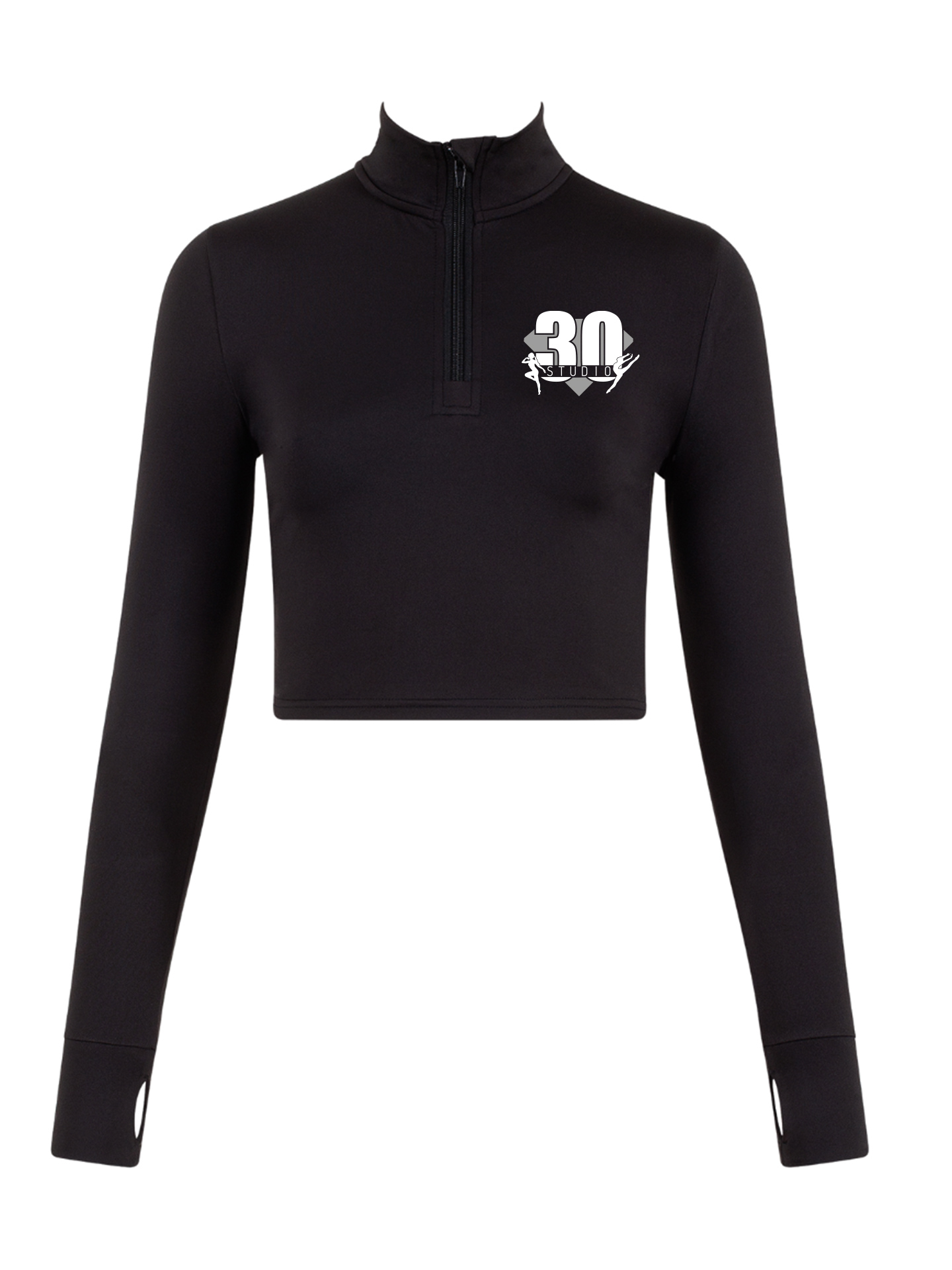 Studio 30 Crop Long Sleeve Zip Crop Top - Image 2