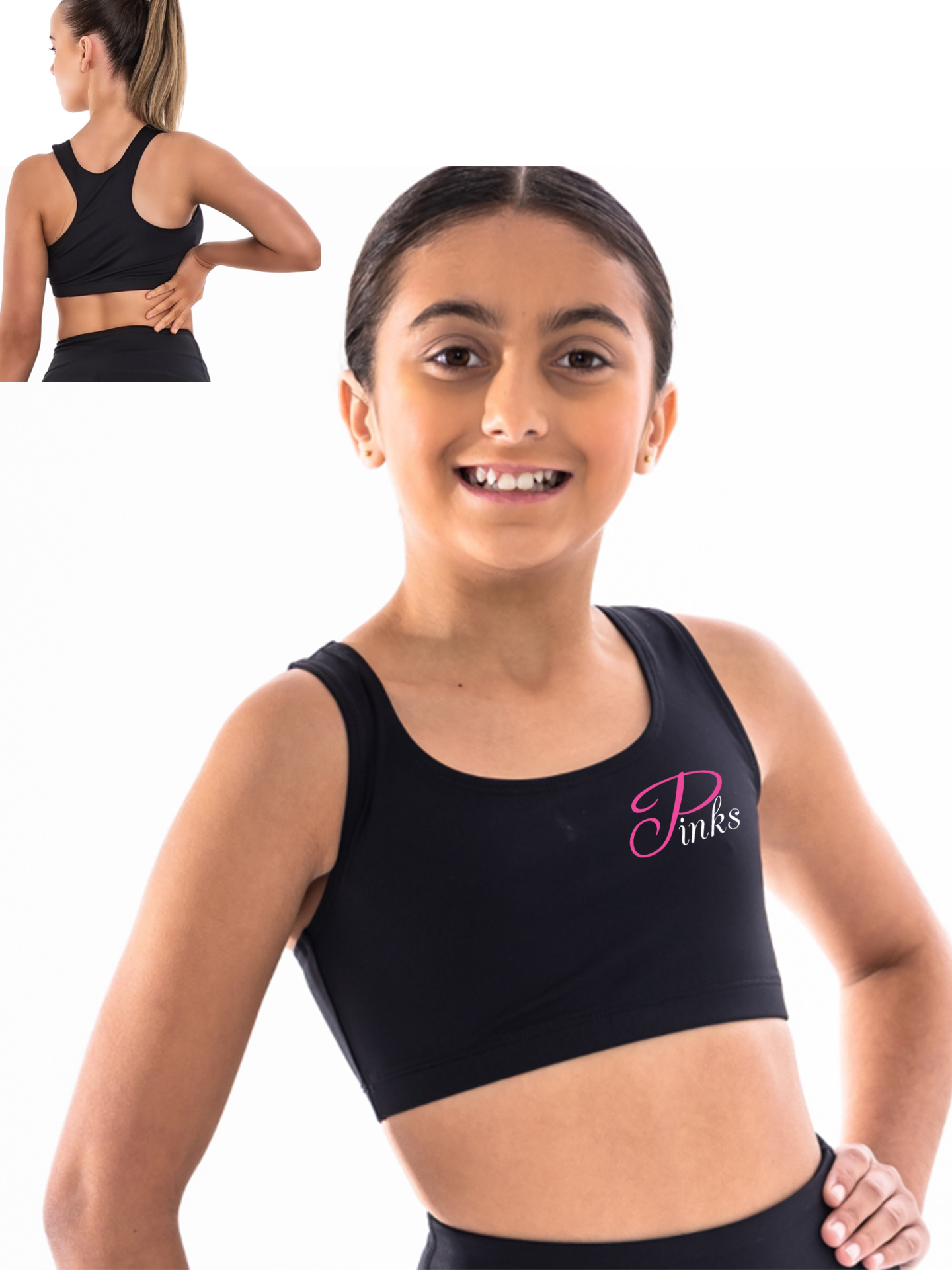 Pinks Racer Back Crop Top