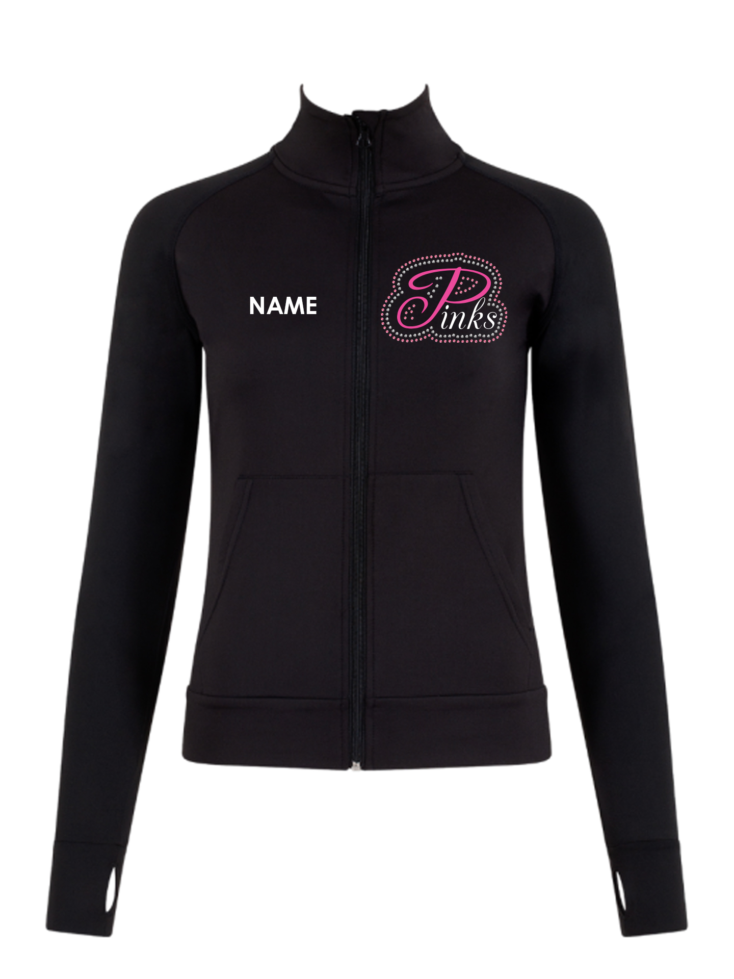 Pinks Acro Squad Rhinestone Dance Jacket
