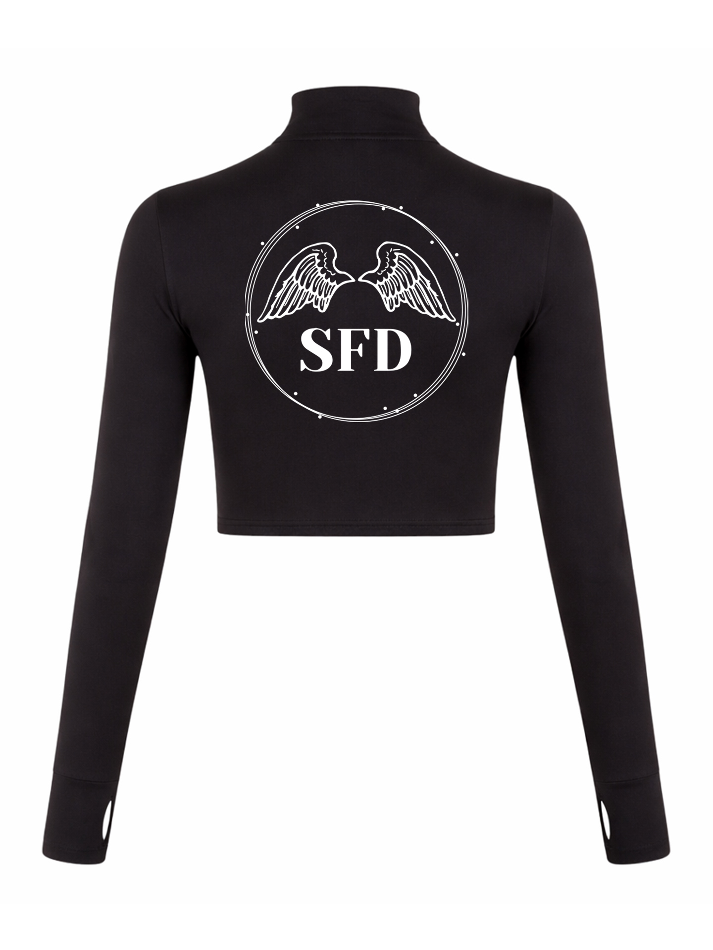 Street Flyers Long Sleeve Zip Crop Top - Image 2