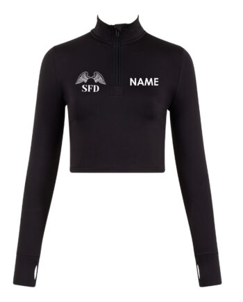 Street Flyers Long Sleeve Zip Crop Top