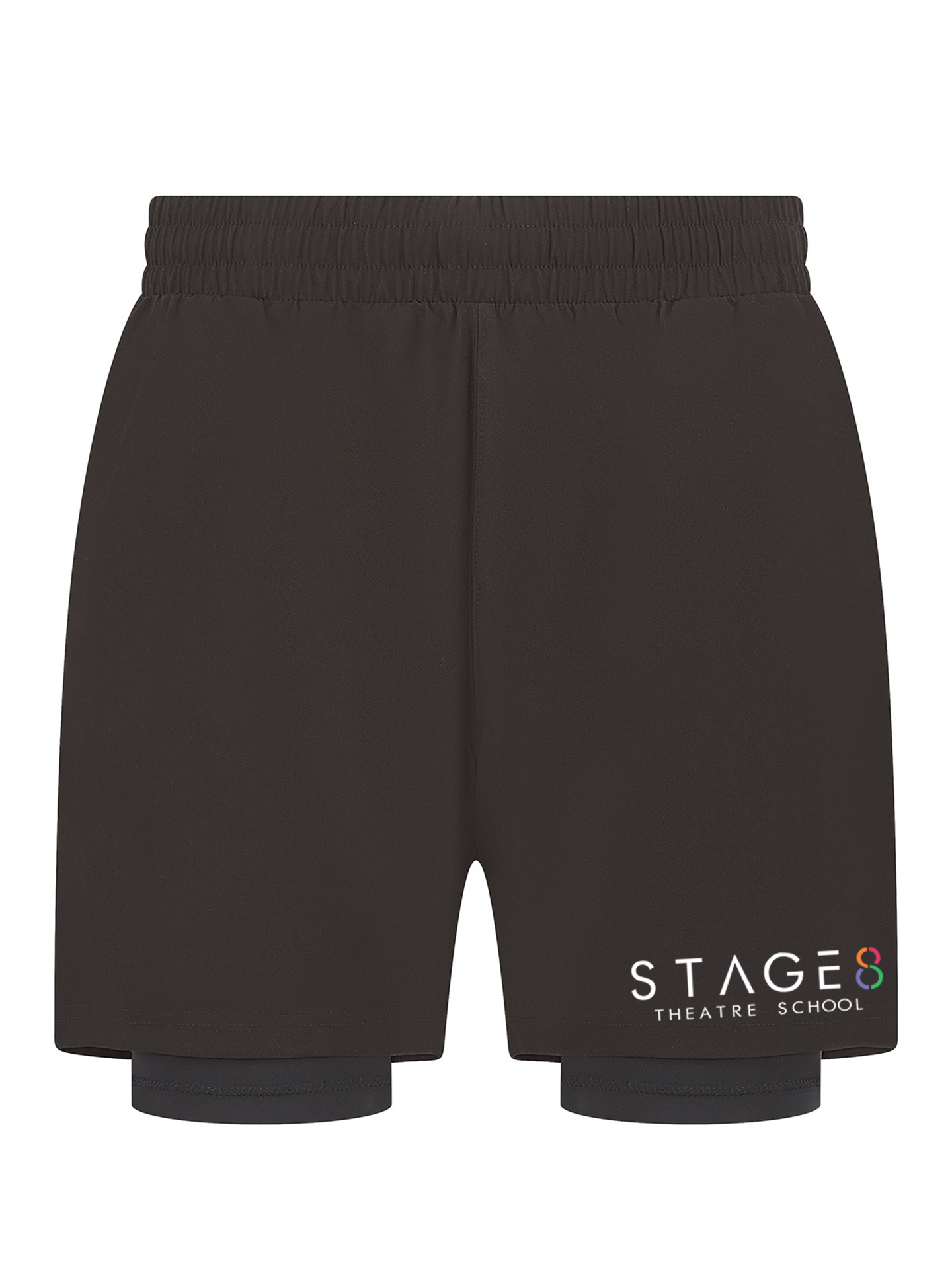 Stage 8 Theatre School Mens Double Layer Sports Shorts - Adults Only