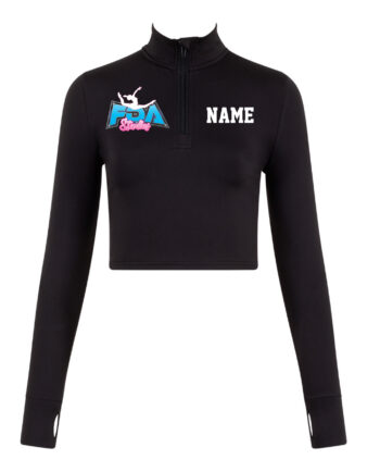 Frostbite Dance Studio Long Sleeve 1/2 Zip Crop Top