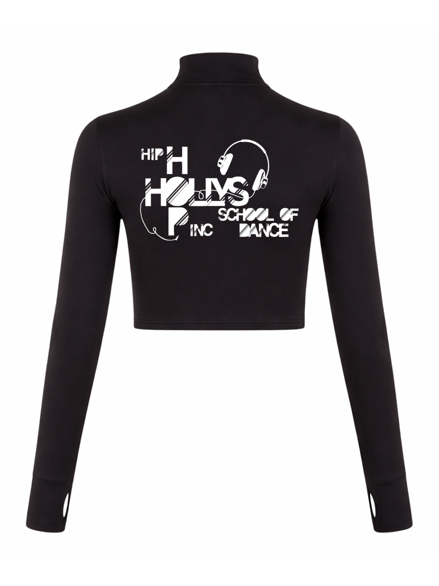 Holly’s School of Dance Long Sleeve 1/2 Zip Crop Top - Image 4