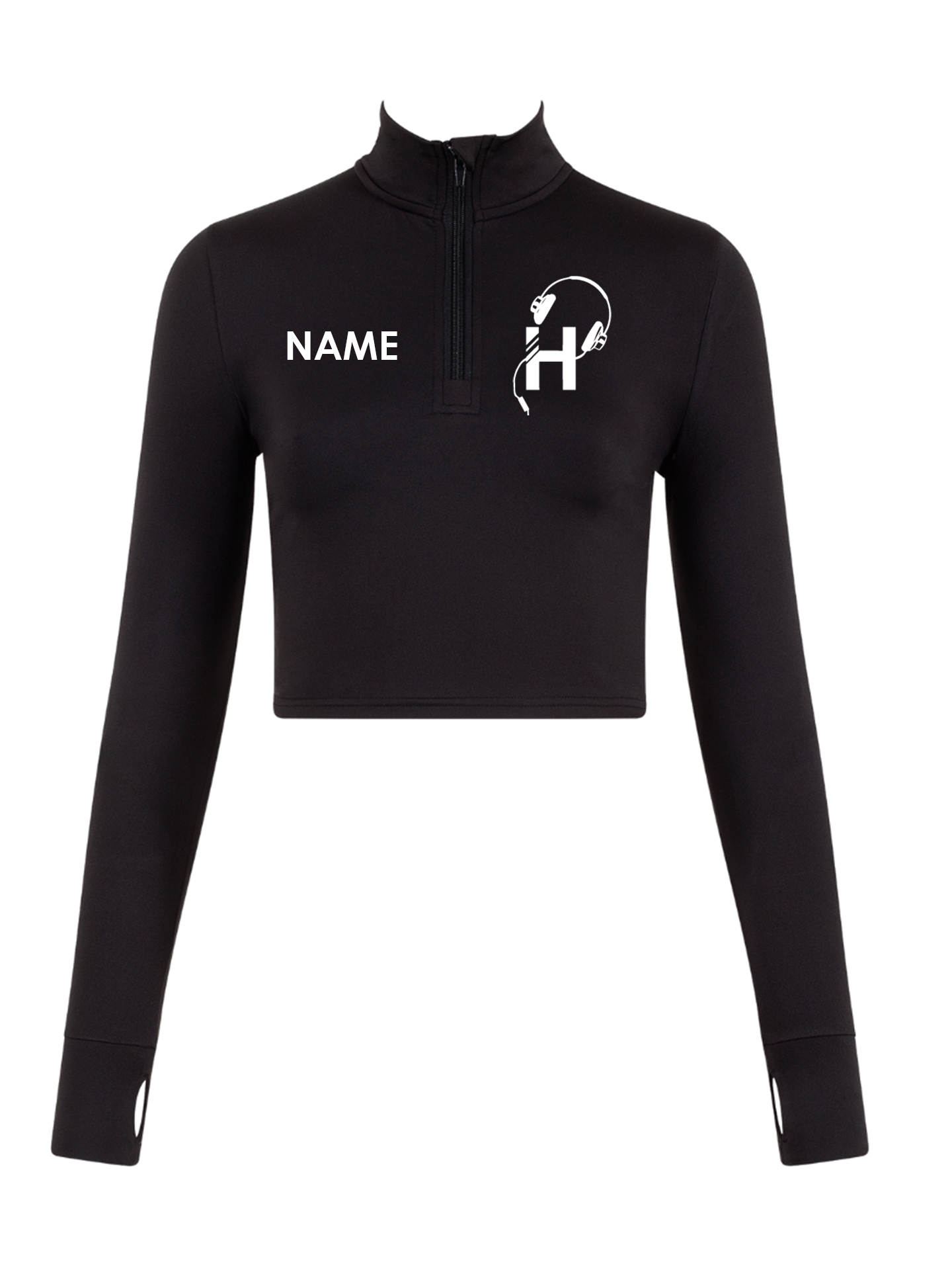 Holly’s School of Dance Long Sleeve 1/2 Zip Crop Top